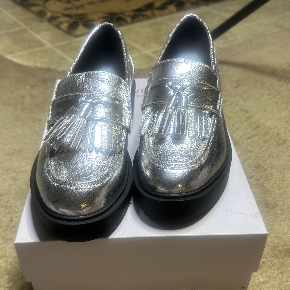 Silver Tassel Loafers